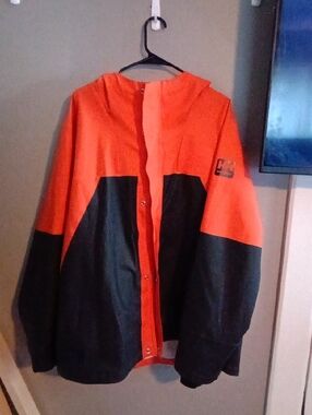 Helly Hansen Orange and Black Waterproof Raincoat